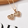 Clear Cubic Zirconia Locket Necklaces NJEW-A036-01A-5