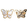 White Shell Butterfly Badge JEWB-N008-01-1