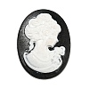 Black Theme Resin Cabochons RESI-Q219-01C-1
