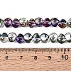 Electroplate Transparent Glass Beads Strands EGLA-Q133-01A-06-4