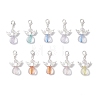 Heart Angel Alloy & Acrylic Pendant Decorations HJEW-JM04595-2