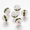 Brass Rhinestone Beads RB-A011-8mm-09S-1