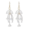 Jellyfish Acrylic & Glass Seed Bead Dangle Earrings EJEW-MZ00665-02-2
