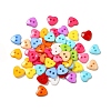 Acrylic Heart Buttons X-BUTT-E071-A-M-1