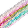  10 Strands 10 Colors Transparent Gradient Color Glass Beads Strands GLAA-TA0001-55-12