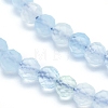 Natural Aquamarine Beads Strands G-D0003-E85-4MM-3