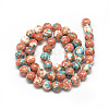 Synthetic Ocean White Jade Beads Strands G-S252-8mm-06-3