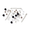 DIY Imitation Pearl and Gemstone Beads Bracelets Making Kit DIY-YW0004-33-4