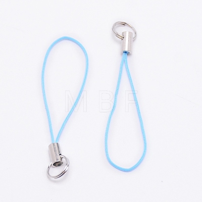 Polyester Cord Mobile Straps MOBA-WH0006-02-1