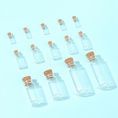 24Pcs 4 Styles Glass Jar Glass Bottles AJEW-FS0001-21-1