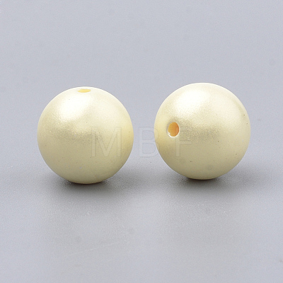 Spray Painted Style Acrylic Beads MACR-T010-10mm-07-1