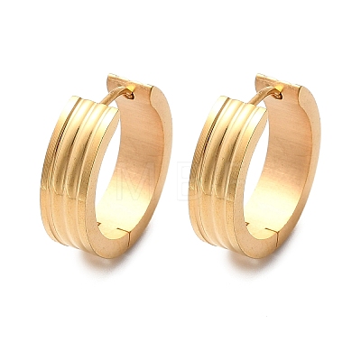 304 Stainless Steel Polishing Effect Hoop Earrings EJEW-M001-40B-G-1