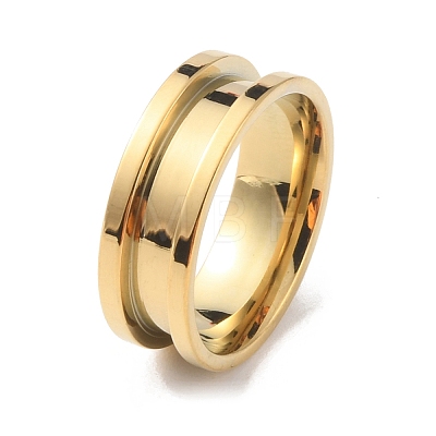 201 Stainless Steel Grooved Finger Ring RJEW-WH0004-32E-G-1