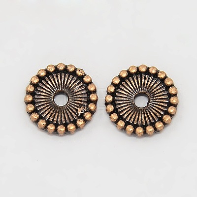 Tibetan Style Alloy Disc Spacer Beads TIBEB-LF9286Y-M-A-NR-1