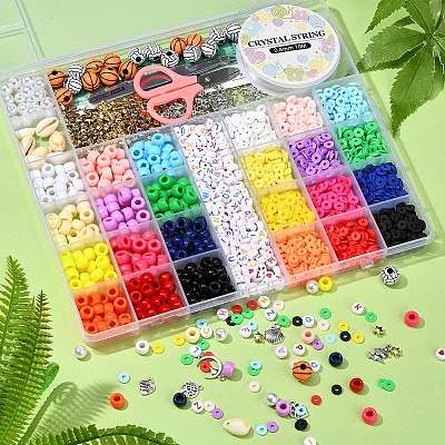 DIY Heishi & Barrel Beads Jewelry Set Making Kit DIY-YW0005-46-1