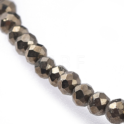Natural Pyrite Beaded Necklaces NJEW-JN02492-03-1