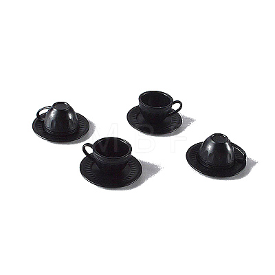 Plastic Tea Cup & Plate Miniature Ornaments PW-WG58236-01-1