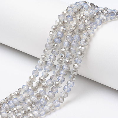 Electroplate Glass Beads Strands EGLA-A034-J8mm-E02-1