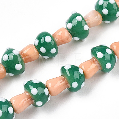 Handmade Lampwork Beads Strands X-LAMP-N024-09E-1