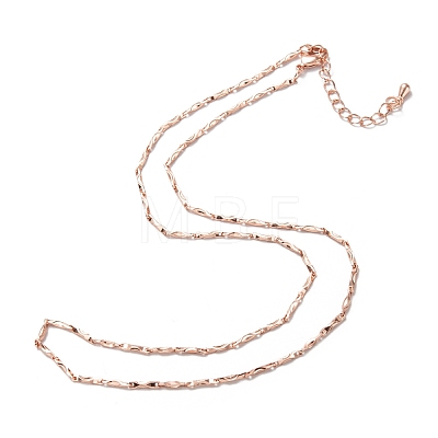 Brass Link Chain Necklaces NJEW-K123-03RG-1
