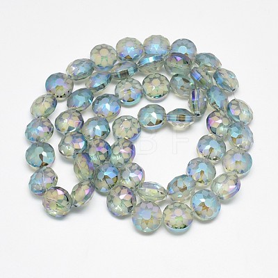 Electroplate Glass Beads Strands EGLA-Q084-12mm-06-1