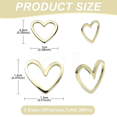 20Pcs 2 Styles Brass Linking Rings KK-YW0002-31-1