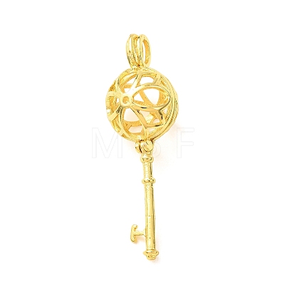 Brass Cage Pendants KK-CBA8ACD-09G-1