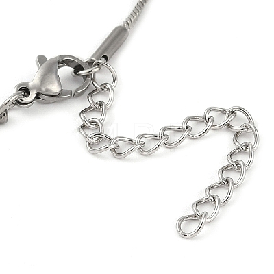 304 Stainless Steel Snake Chain Anklets AJEW-G024-07P-1