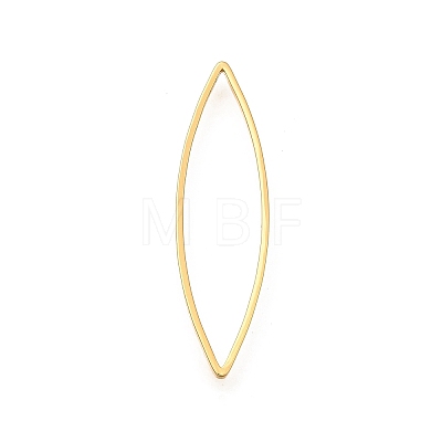 Brass Open Back Bezel Link Rings KK-B152-08B-G-1