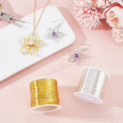 2 Rolls 2 Colors Copper Wire OCOR-ME0001-29-1
