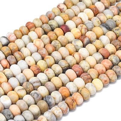 Natural Crazy Agate Beads Strands G-P575-A04-6x4mm-01-1