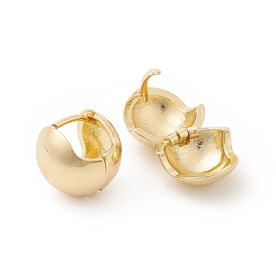 Rack Plating Brass Round Ball Hinged Hoop Earrings for Women EJEW-B014-21G-1