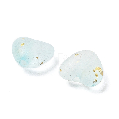 Frosted Transparent Acrylic Beads OACR-F013-03-1