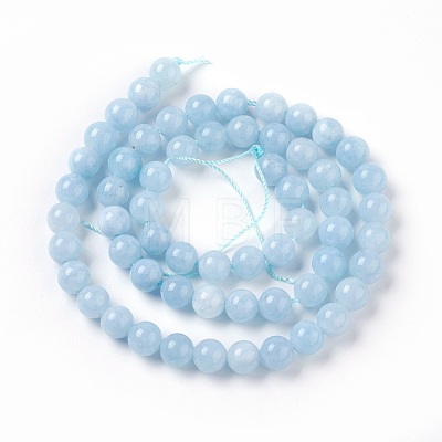 Dyed Natural White Jade Beads Strands G-P407-01-1