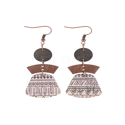 Alloy with Imitation Leather Dangle Earrings FS-WG30D02-08-1