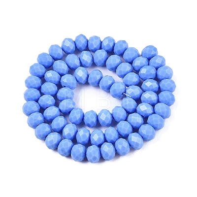 Opaque Solid Color Imitation Jade Glass Beads Strands LS-EGLA-A044-P8mm-D17-1