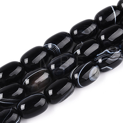 Natural Agate Beads Strands G-N356-02A-01-1
