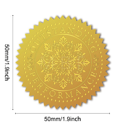 Self Adhesive Gold Foil Embossed Stickers DIY-WH0211-387-1