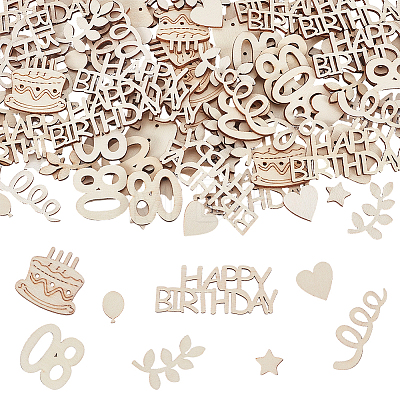 1 Set Unfinished Wood Confetti Table Decoration WOOD-SP0001-98-1