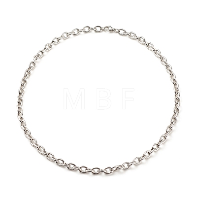 Non-Tarnish 304 Stainless Steel Cable Chains Necklace for Men Women NJEW-JN03892-02-1