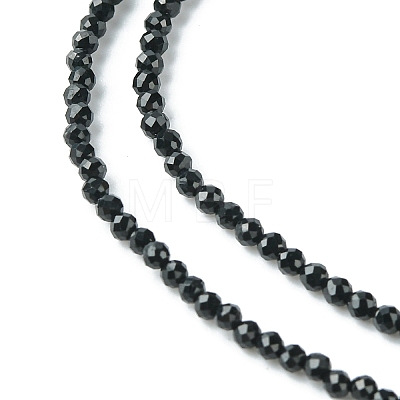 Natural Black Tourmaline Beads Strands G-F748-Y01-01-1