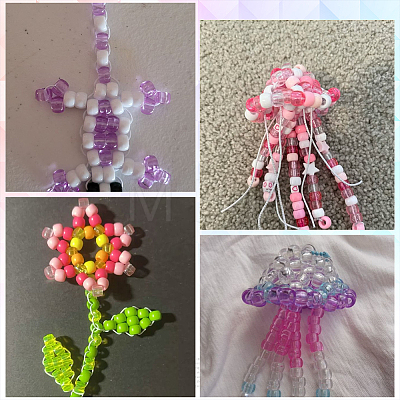 500Pcs UV Plating Acrylic Beads OACR-SP0001-85A-1
