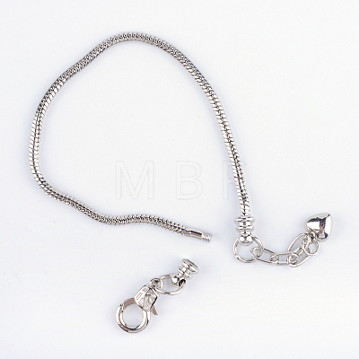 Brass European Style Bracelets For Jewelry Making KK-R031-06-1