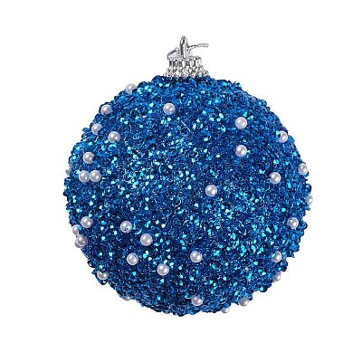 Christmas Ball Foam & Plastic Imitation Pearl Pendant Decoration FIND-G056-01C-1