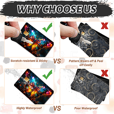 Plastic Waterproof Card Stickers STIC-WH0032-022-1