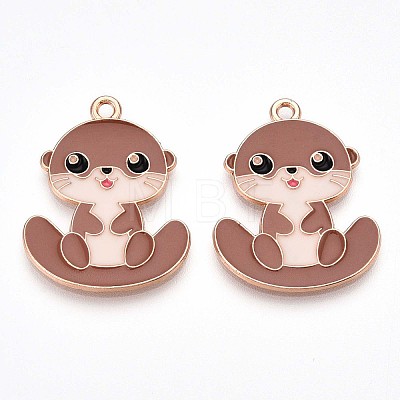 Alloy Enamel Pendants ENAM-T022-02D-02-1