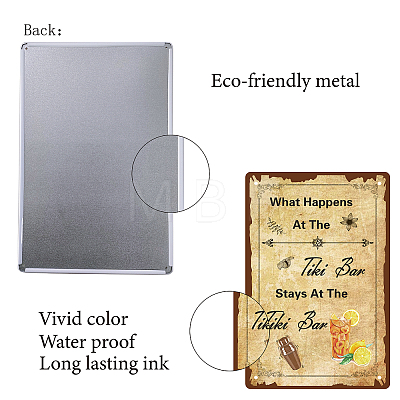 Rectangle Metal Iron Sign Poster AJEW-WH0157-355-1