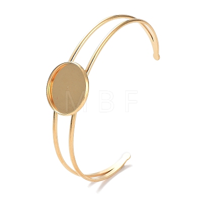 Ion Plating(IP) 304 Stainless Steel Bracelets Setting Making X-BJEW-B090-03D-G-1