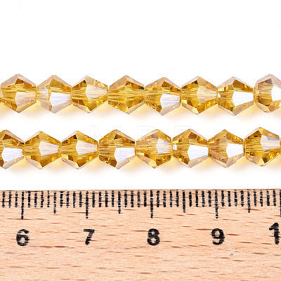 Electroplate Glass Beads Strands EGLA-Q118-6mm-A08-1