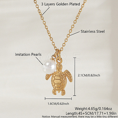 Ocean 204 Stainless Steel Sea Animals Pendant Cable Chain Necklaces for Women WG5B3FA-03-1